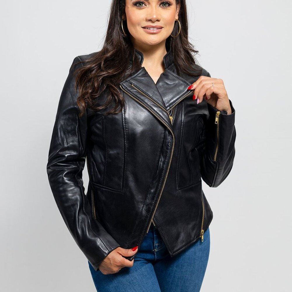 Wildfire Wrap Womens Fashion Leather Jacket